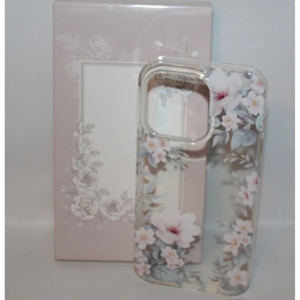 Elegant Floral Clear Silicone Case Apple iPhone 14 Pro Max